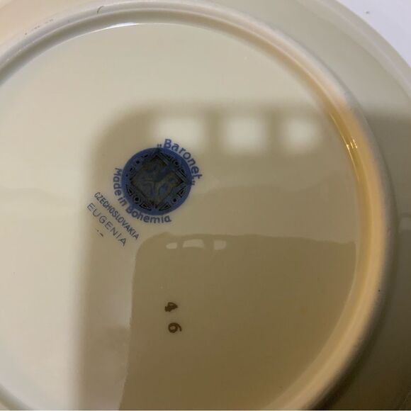 Antique FB Baronet Bohemia Czechoslovakia Fine China 2 salad bowls 7.5” … - Picture 6 of 6